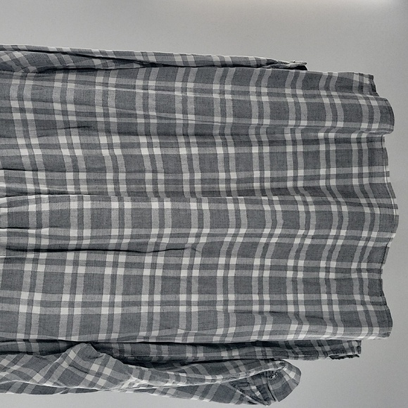 Lane Bryant Gray Checkered Button-Up Shirt - Picture 10 of 15